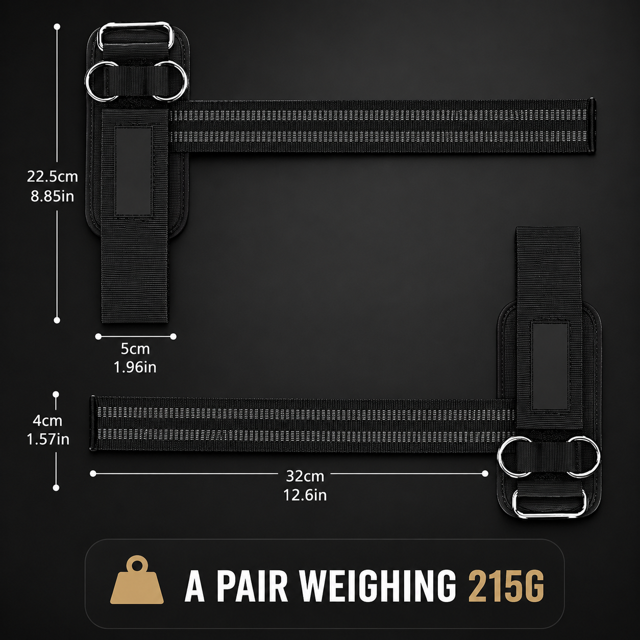 Gymcult Lifting Straps w/ dRing